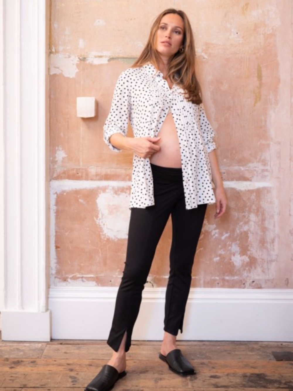 (35) NEW Seraphine Dotty Woven Maternity Top 6 - Picture 5 of 17